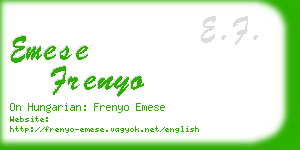 emese frenyo business card